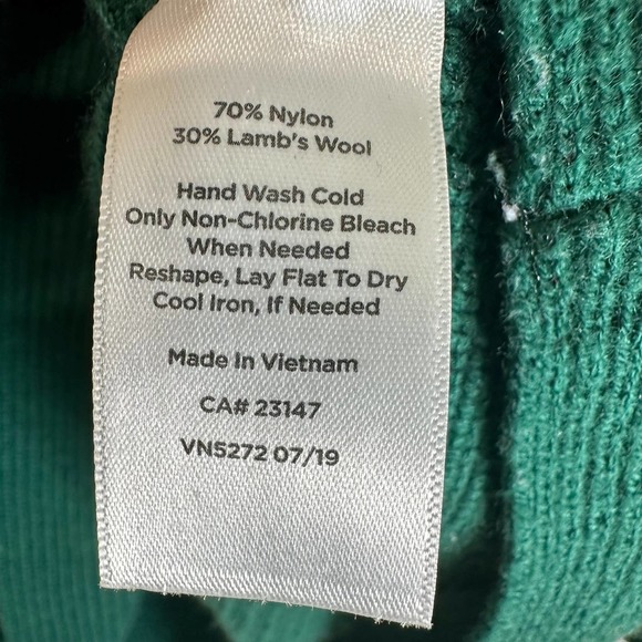 Talbots Boatneck Sweatshirt Long Sleeve Knit Women’s M Green‎ Lambswool Blend - Picture 6 of 7